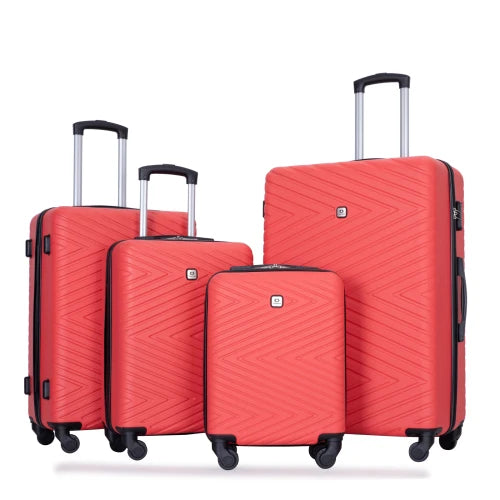 4-Piece ABS Suitcase with Spinner Wheels