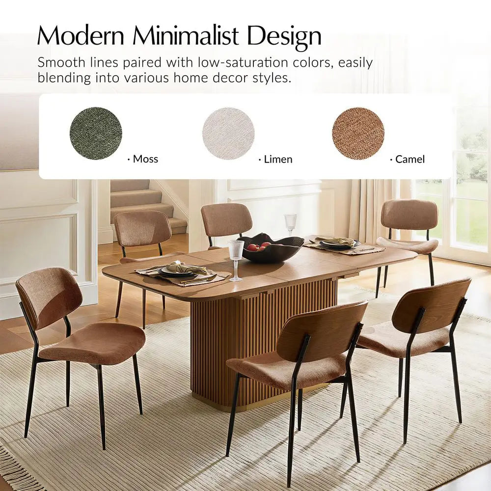 Dining Chairs Set of 6 MidCentury Modern Upholstered Chairs