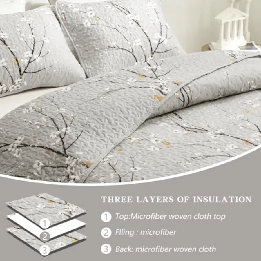 3 Piece Reversible Quilt Set