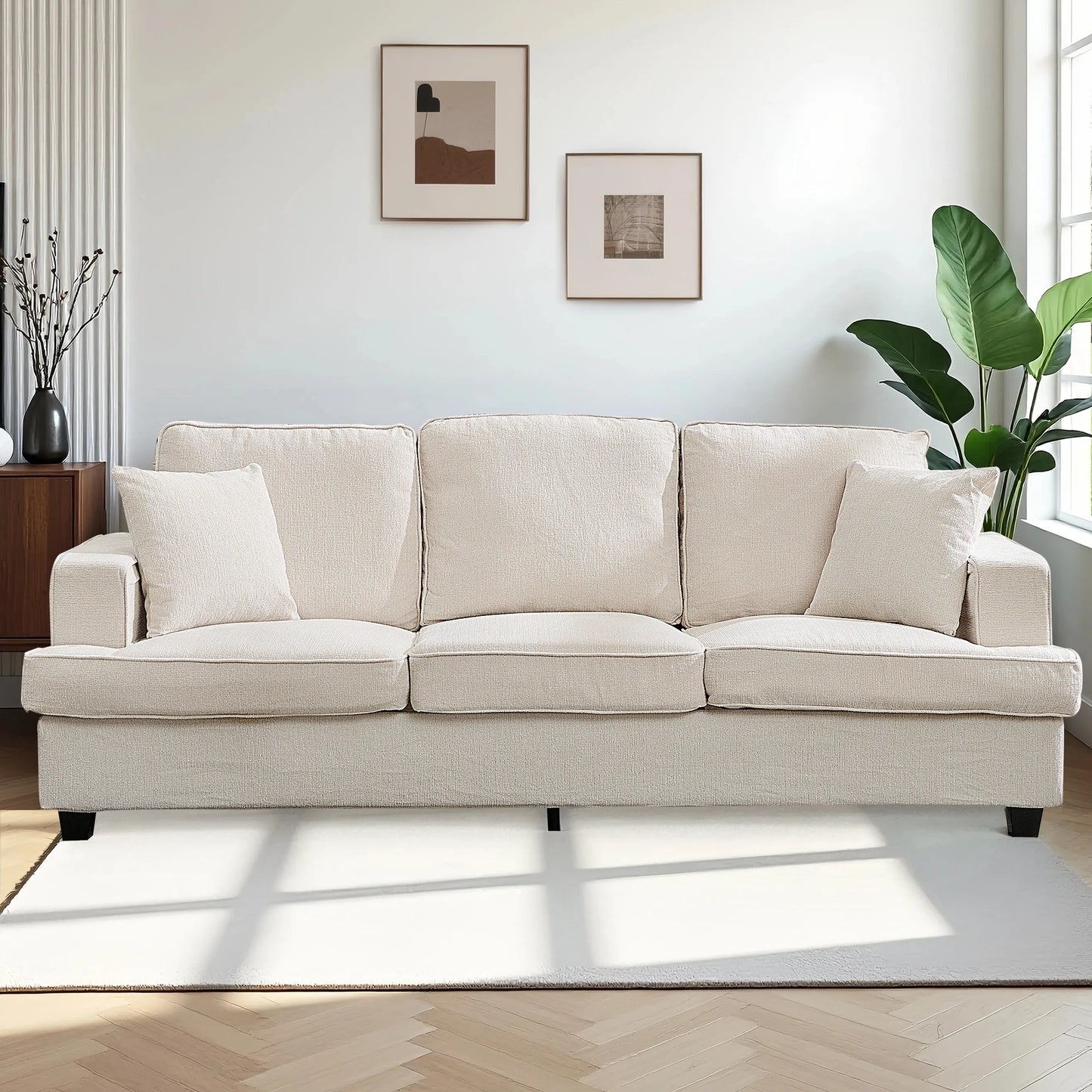 89 inch Cloud Couch Sofa in Chenile