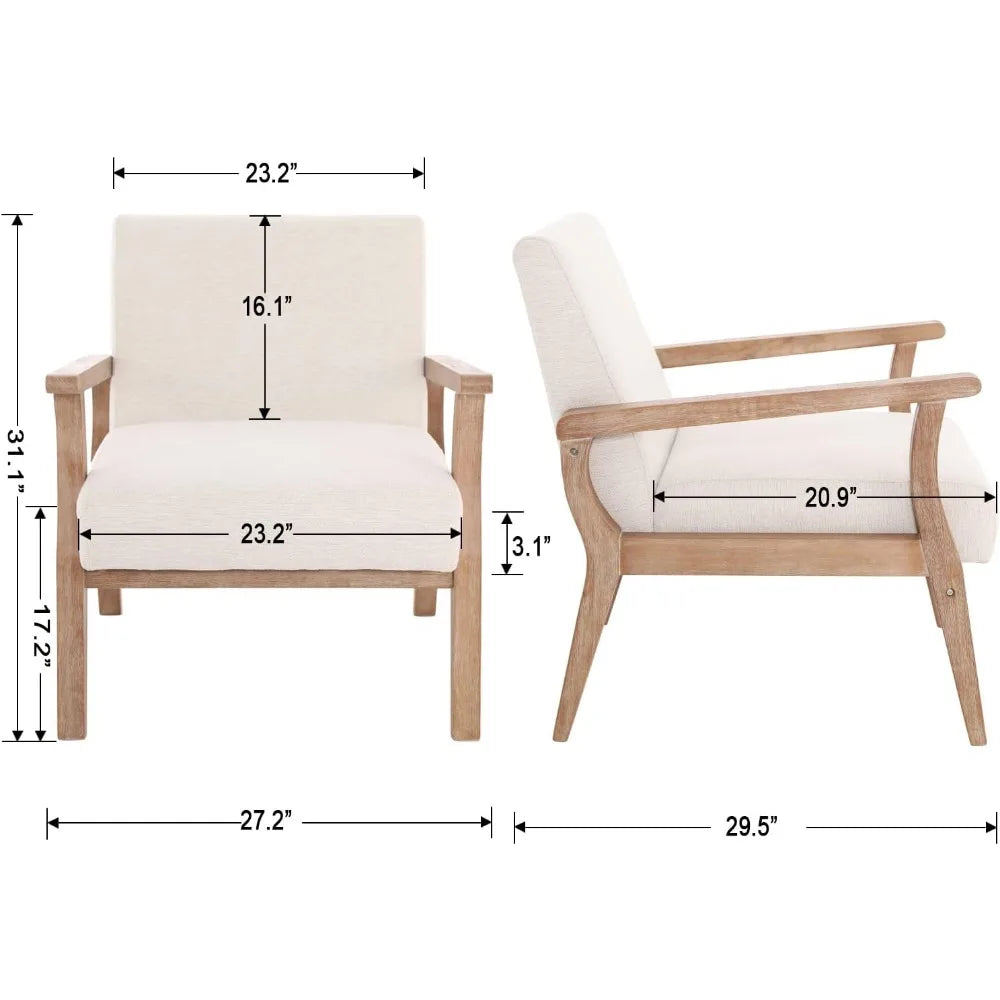 Linen Upholstered Armchair