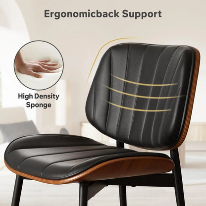 Dining Chairs Set of 2, Upholstered Faux Leather