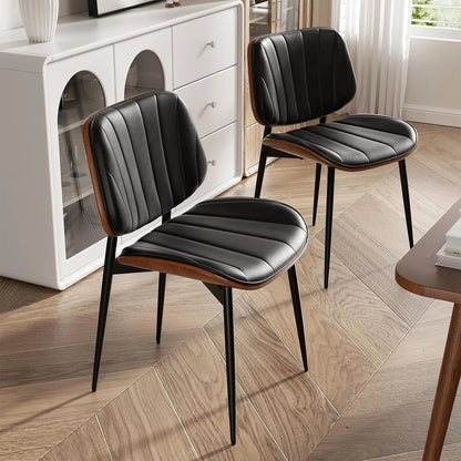 Dining Chairs Set of 2, Upholstered Faux Leather