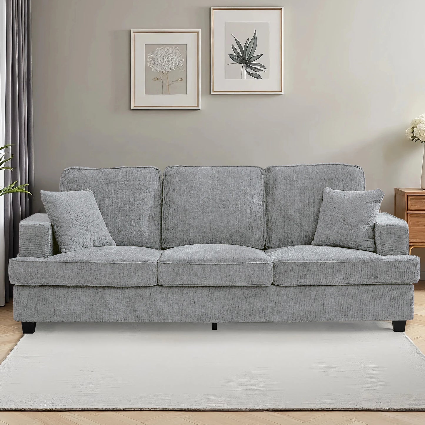 89 inch Cloud Couch Sofa in Chenile