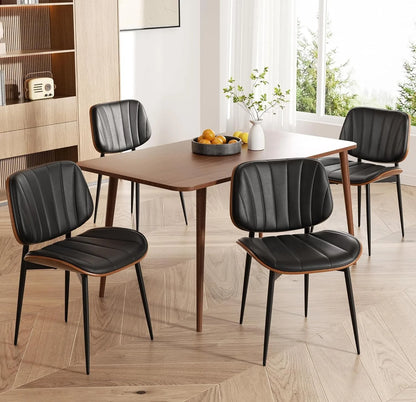Dining Chairs Set of 2, Upholstered Faux Leather