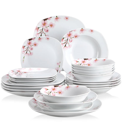 24/48 PCS Porcelain Ceramic Tableware Set