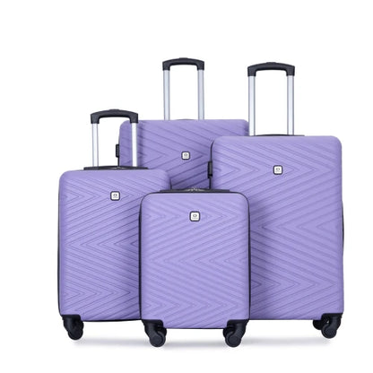 4-Piece ABS Suitcase with Spinner Wheels