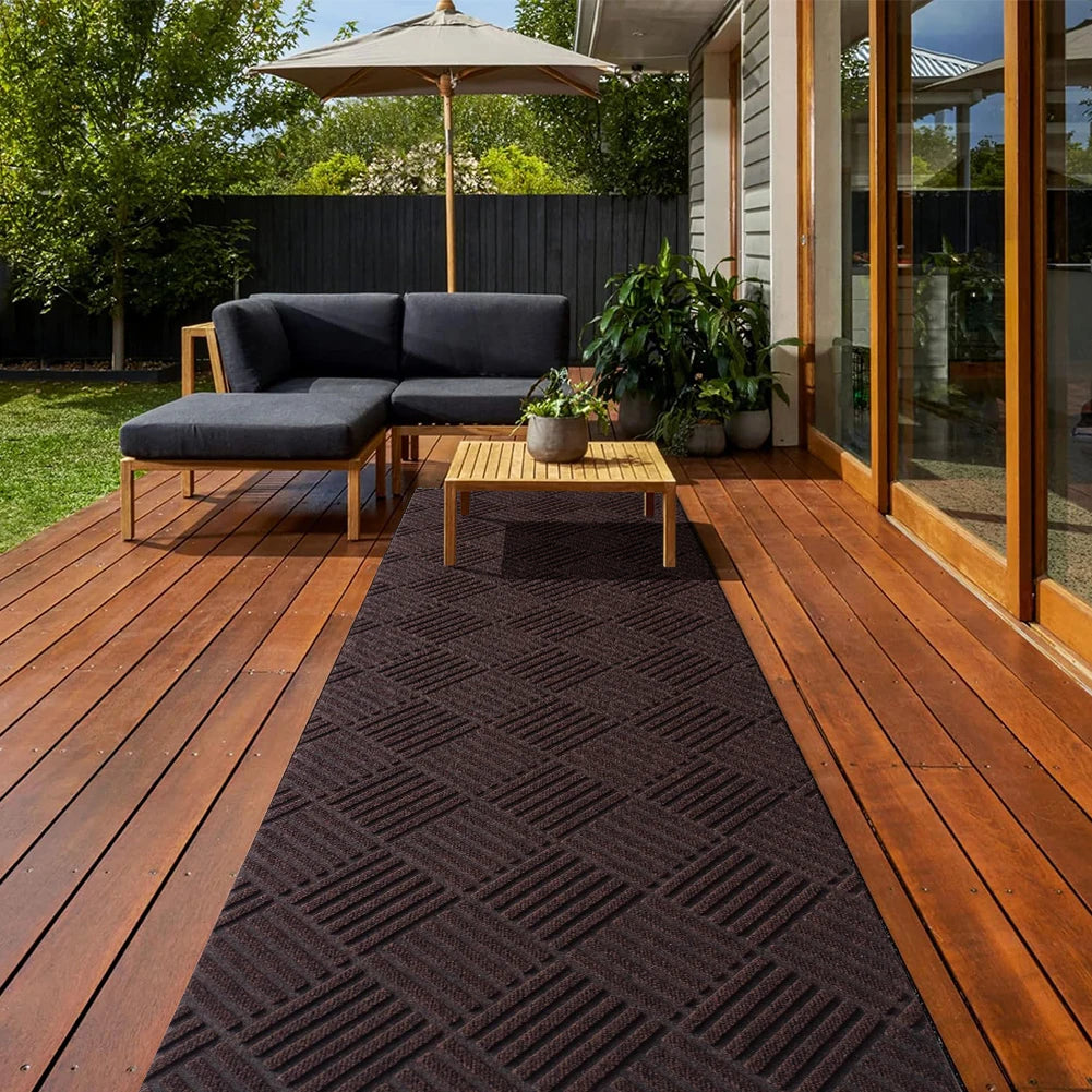 Rug Indoor Outdoor Area Rug, Non-Slip Rubber Backing