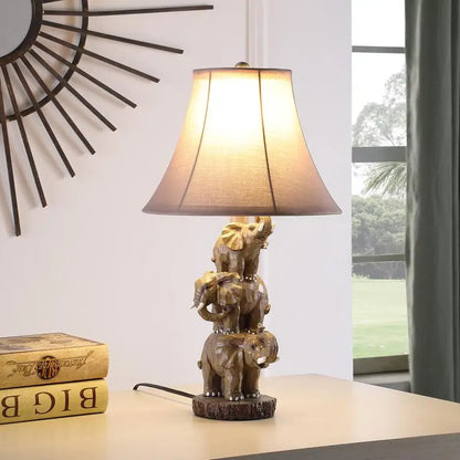 21 Inch Wildlife Polyresin Table Lamp