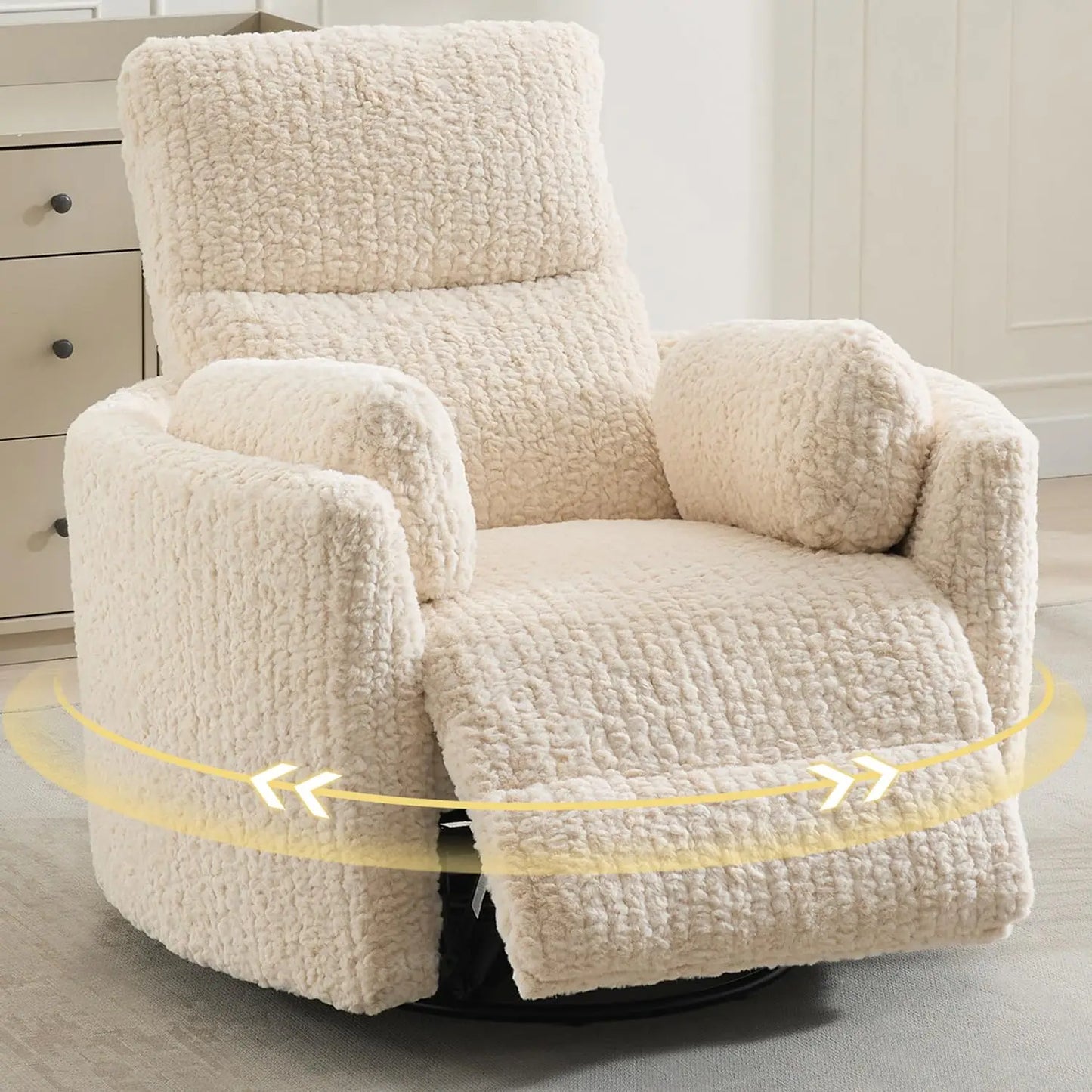 Power Swivel Glider Rocking Recliner Nursery Chair