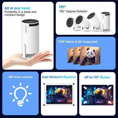 Magcubic Indoor/Outdoor Projector HY300 PRO 8K Android