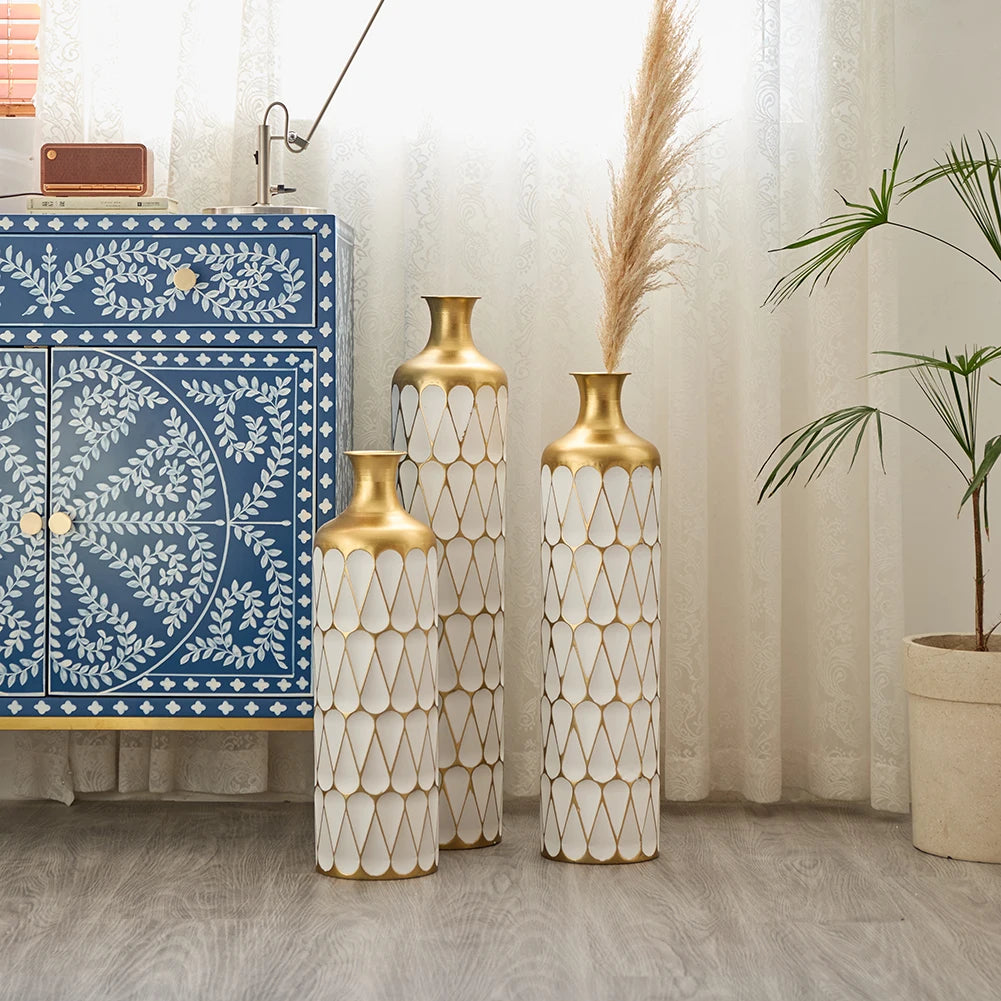 Floor Metal Vase 3-piece Vases