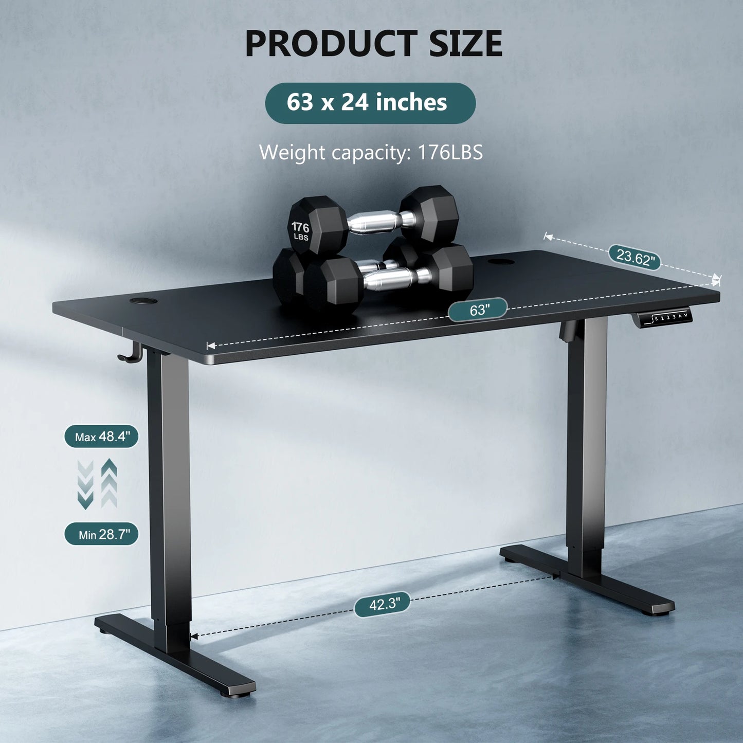 Electric Standing Adjustable Desk Ergonomic Desk