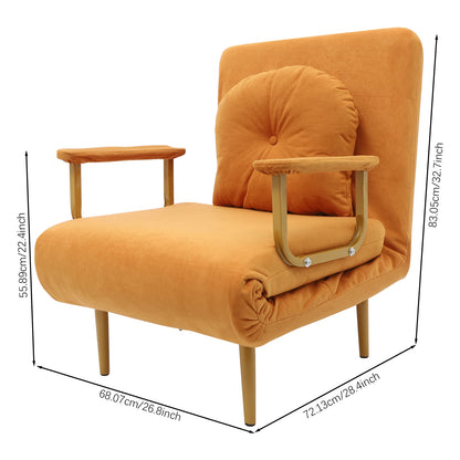 Off-White/Grey/Green Sofa Bed Adjustable Backrest