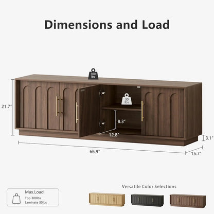 75 Inch Mid Century Modern TV Stand