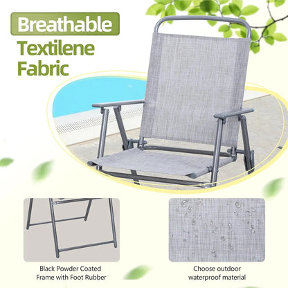 6 Pieces Folding Patio Dining Set