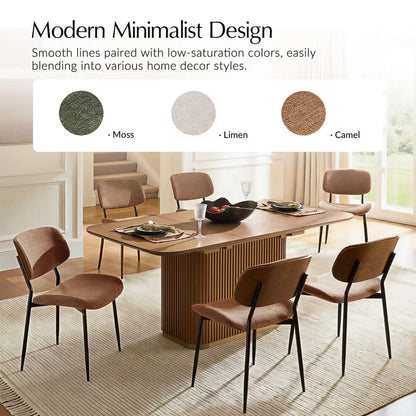 Dining Chairs Set of 6 MidCentury Modern Upholstered Chairs