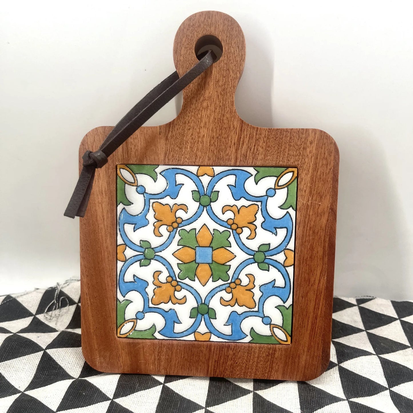 Large round Waterproof  Wood Dining Plate Tray
