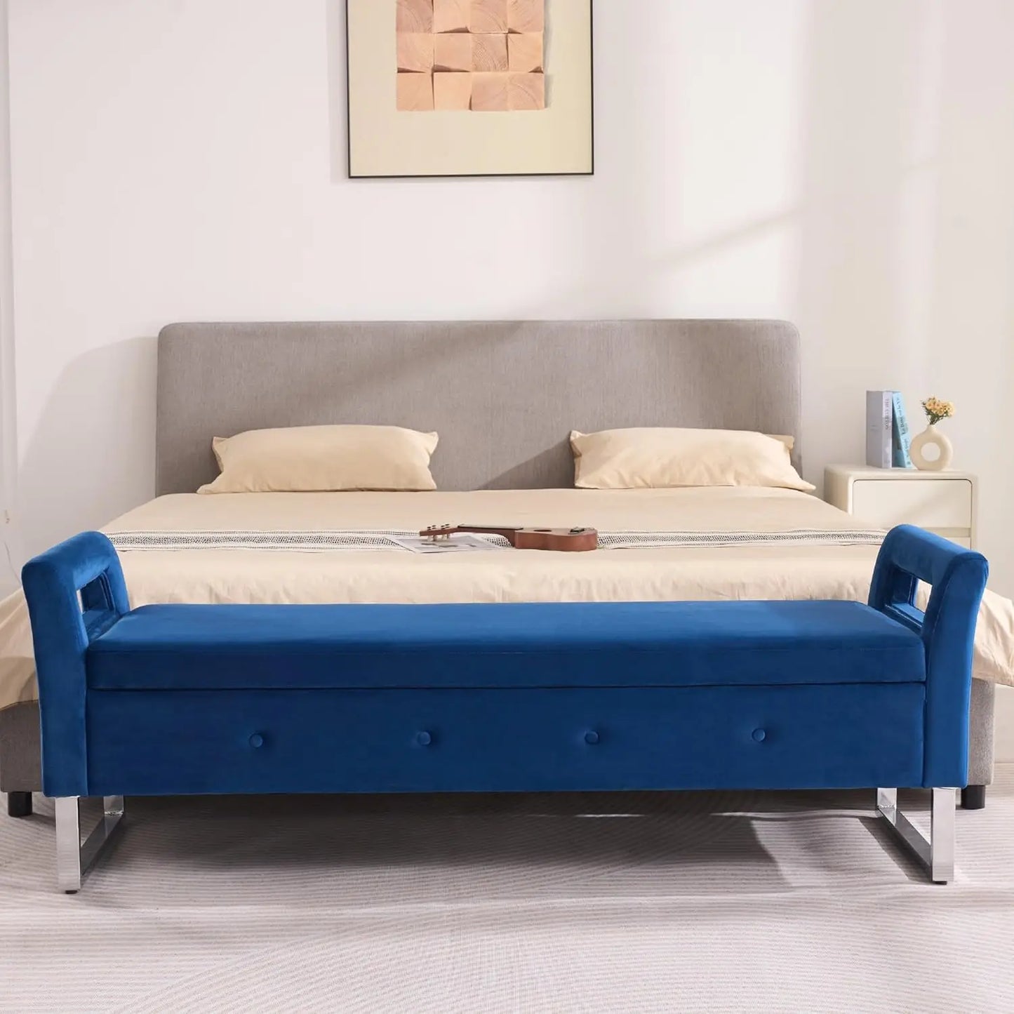 Ottoman with Storage Bench, Upholstered