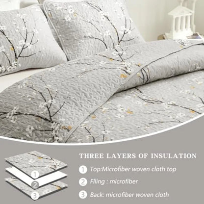 3 Piece Reversible Quilt Set