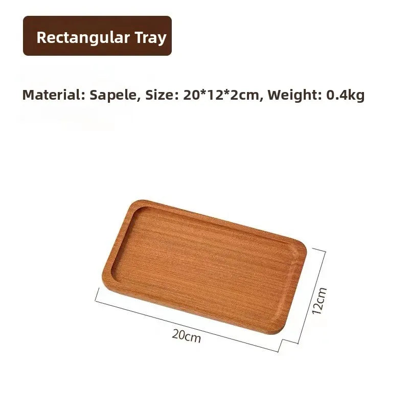 Large round Waterproof  Wood Dining Plate Tray