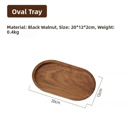 Large round Waterproof  Wood Dining Plate Tray