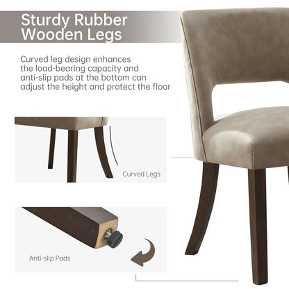 2 Faux Leather Upholstered Dining Room Chairs