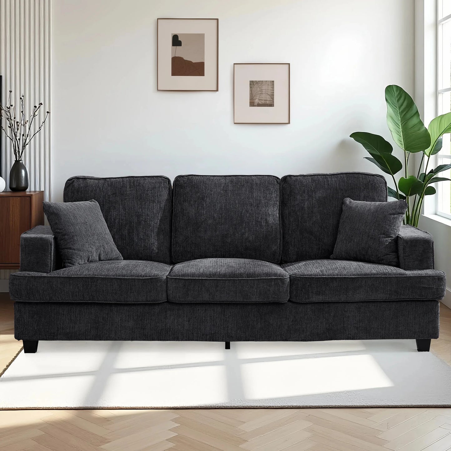89 inch Cloud Couch Sofa in Chenile