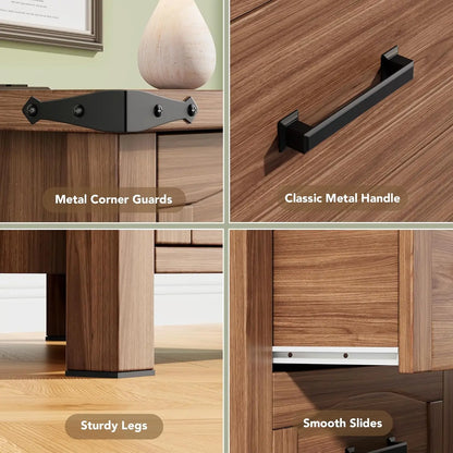 Nightstand Set of 2 with Charging Station