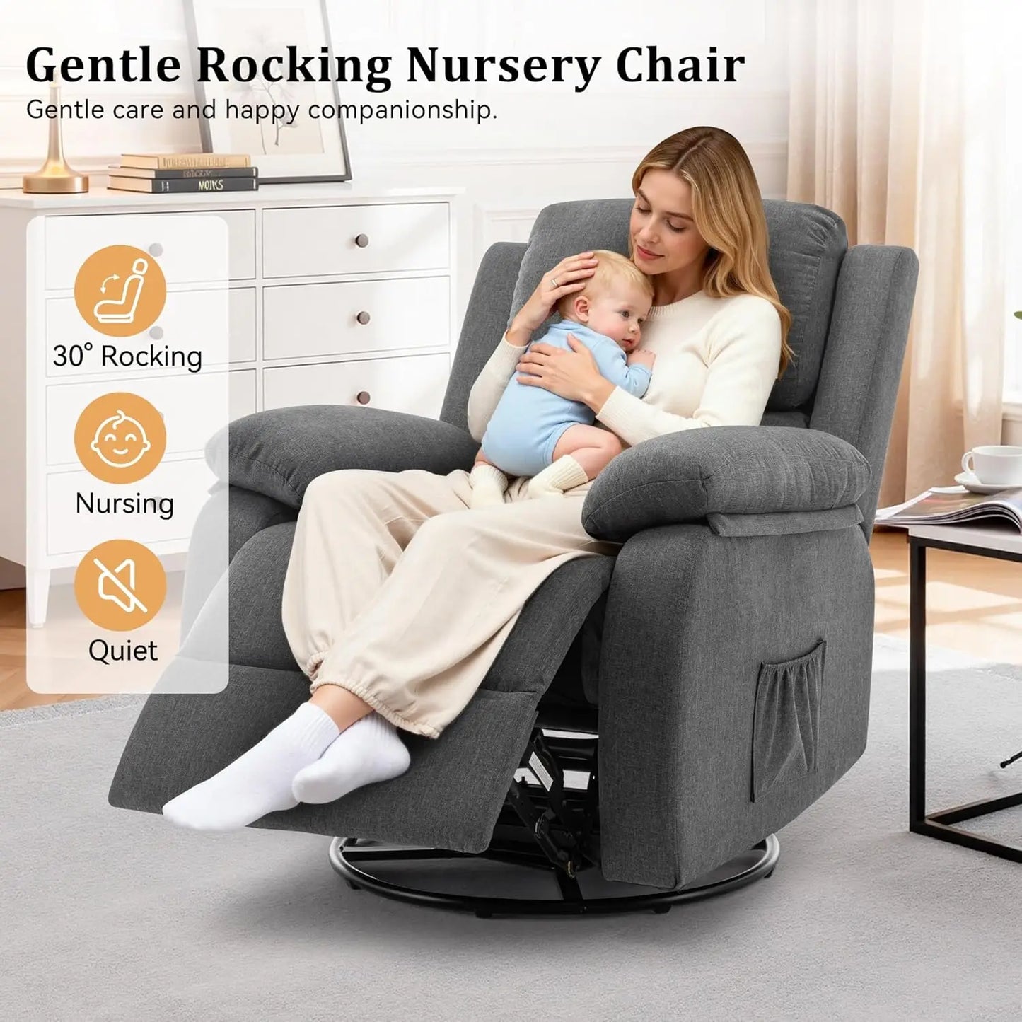360 Swivel Rocker/Recliner Chair