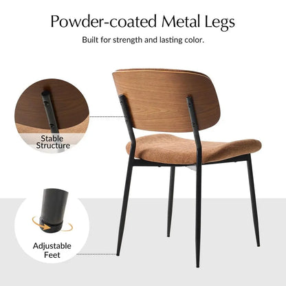 Dining Chairs Set of 6 MidCentury Modern Upholstered Chairs