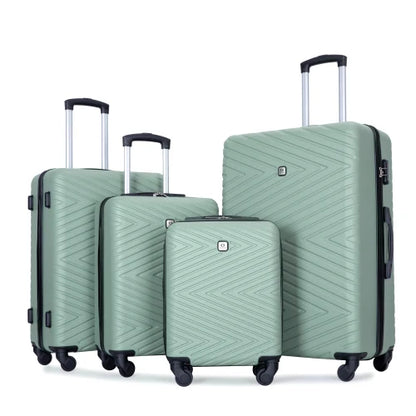 4-Piece ABS Suitcase with Spinner Wheels