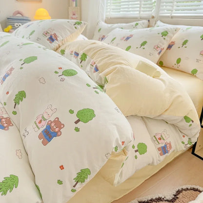 3pcs Duvet Cover Set Cartoon Strawberry Print