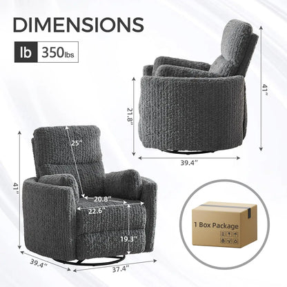 Power Swivel Glider Rocking Recliner Nursery Chair
