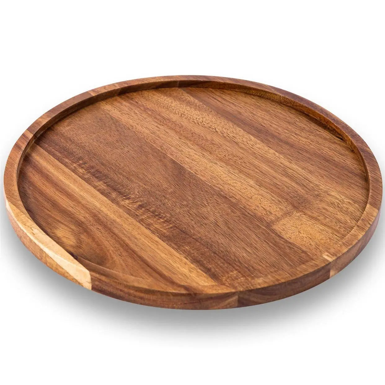 Large round Waterproof  Wood Dining Plate Tray