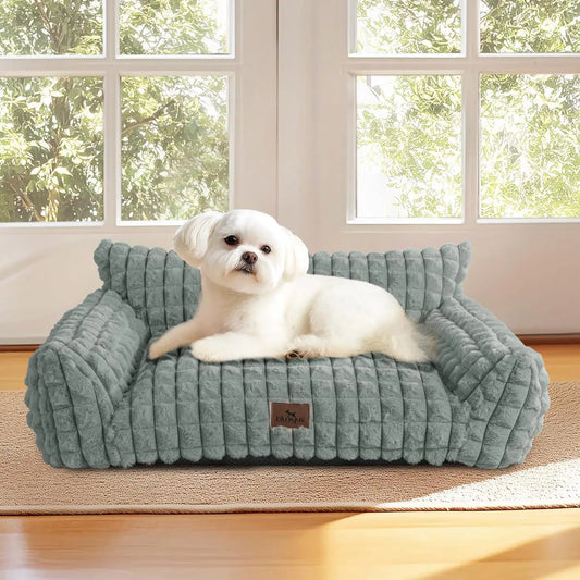 Cozy Dog Couch Bed, Washable 30" Grey