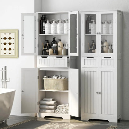 67" Tall Bathroom Storage Cabinet