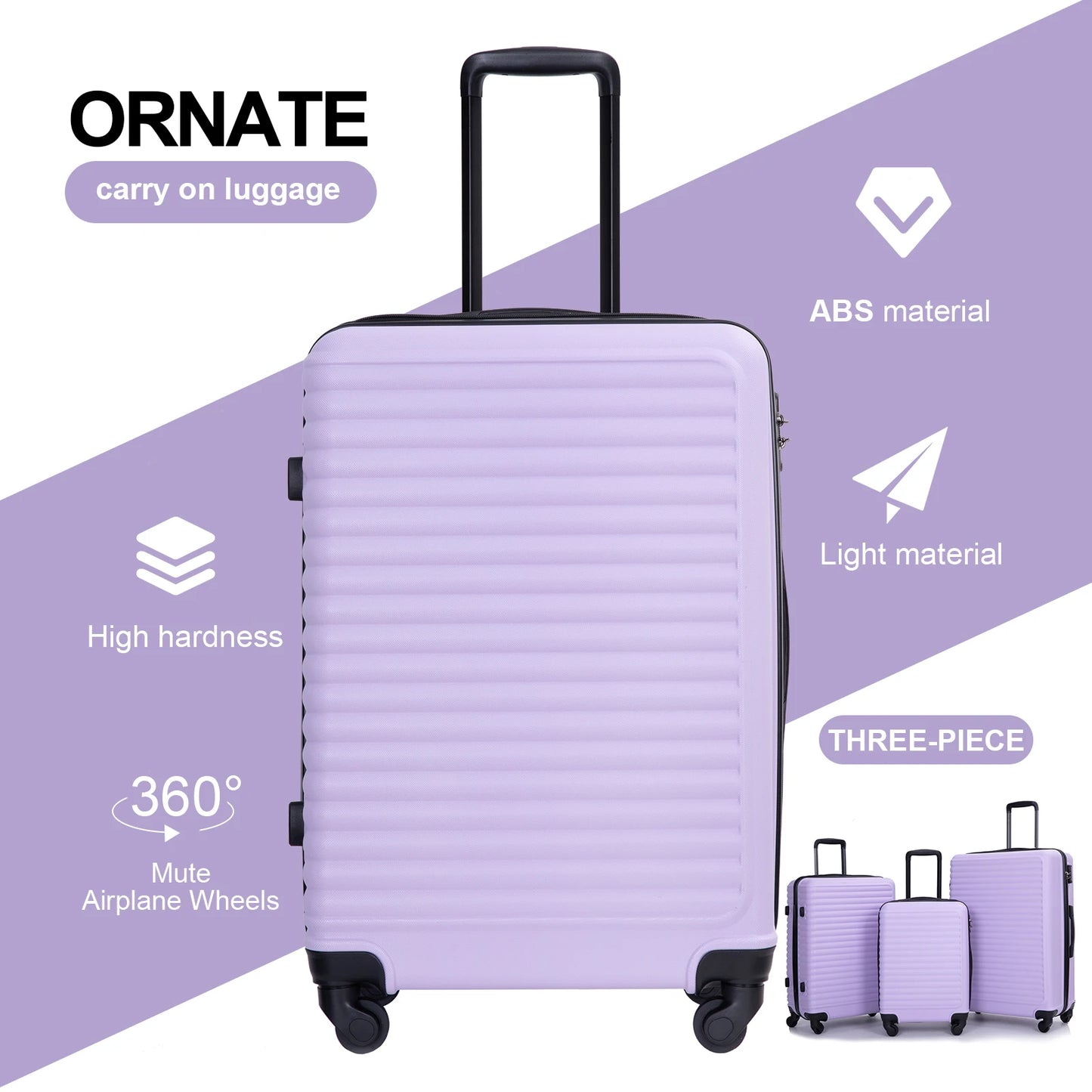 Hardside Luggage Set , TSA Lock Spinner Wheels