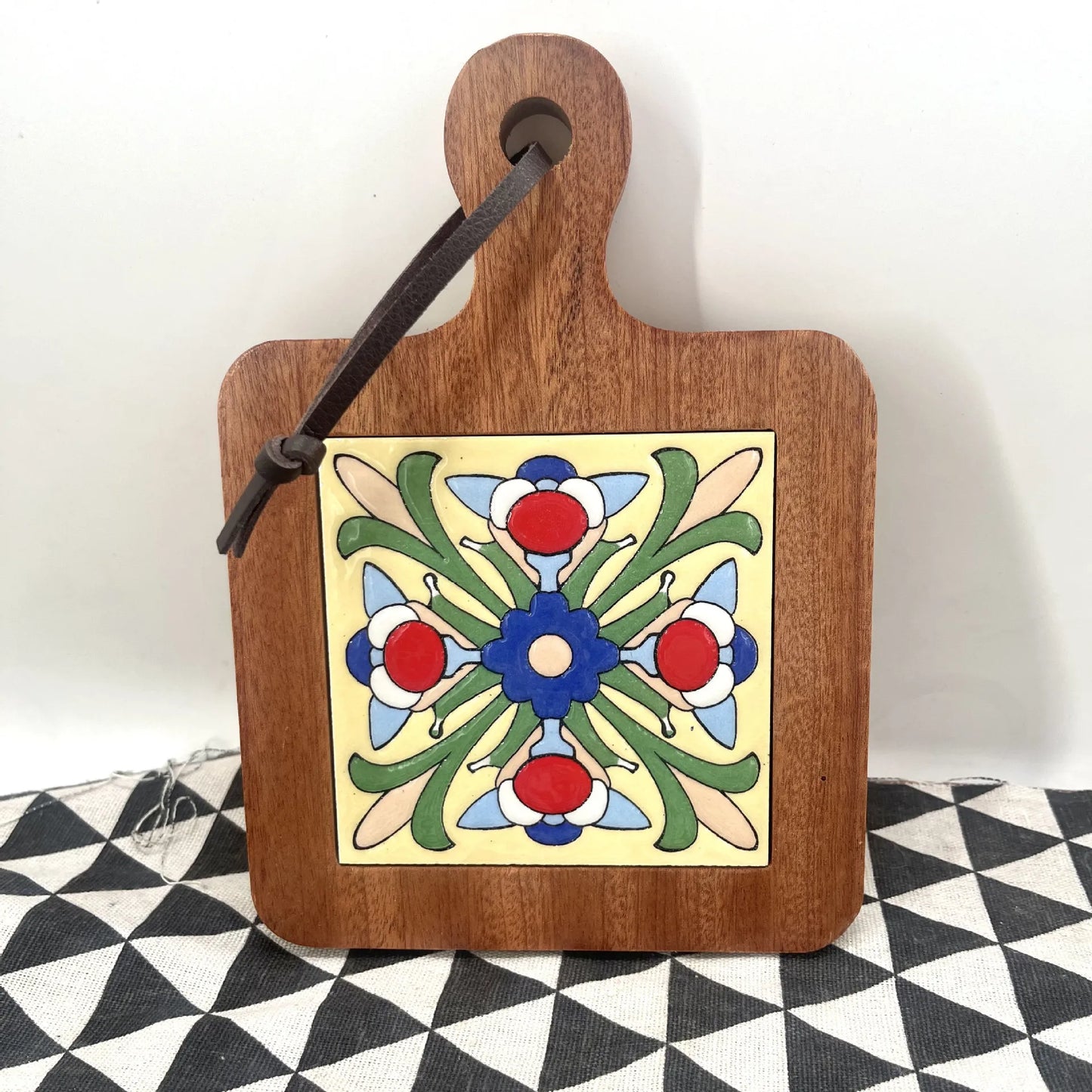 Large round Waterproof  Wood Dining Plate Tray
