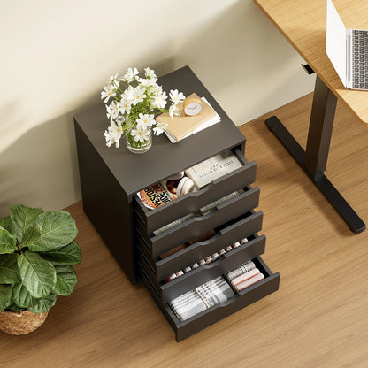 Wood Cabinet With 5 Drawers Waterproof Surface