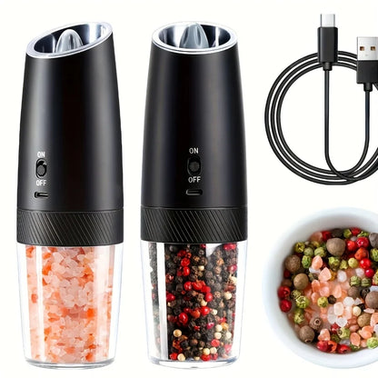 Rechargeable Electric Gravity Salt & Pepper Grinder