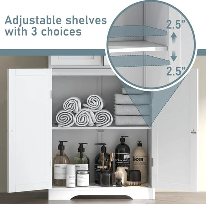 67" Tall Bathroom Storage Cabinet