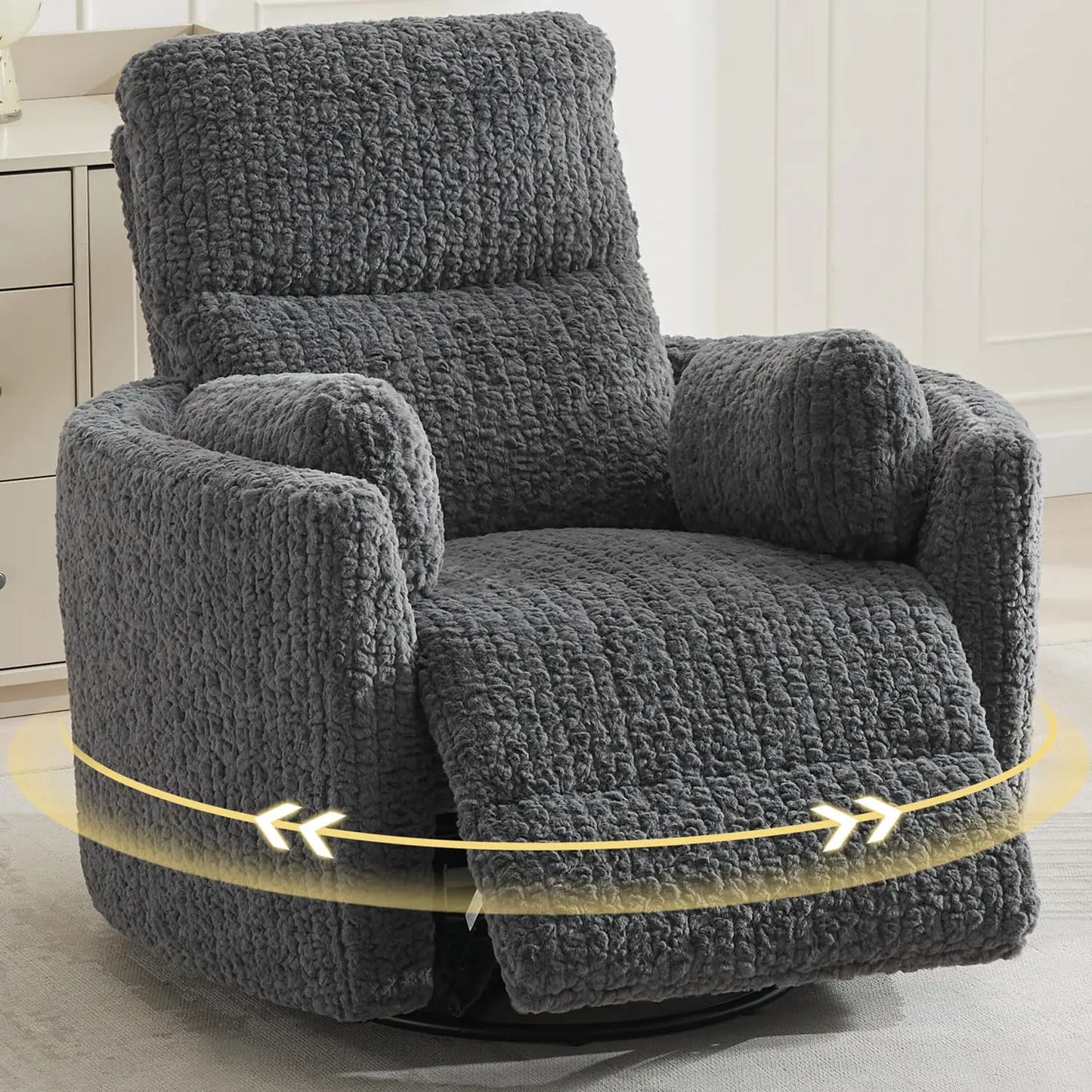 Power Swivel Glider Rocking Recliner Nursery Chair