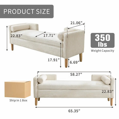 Ottoman with Storage Bench, Upholstered