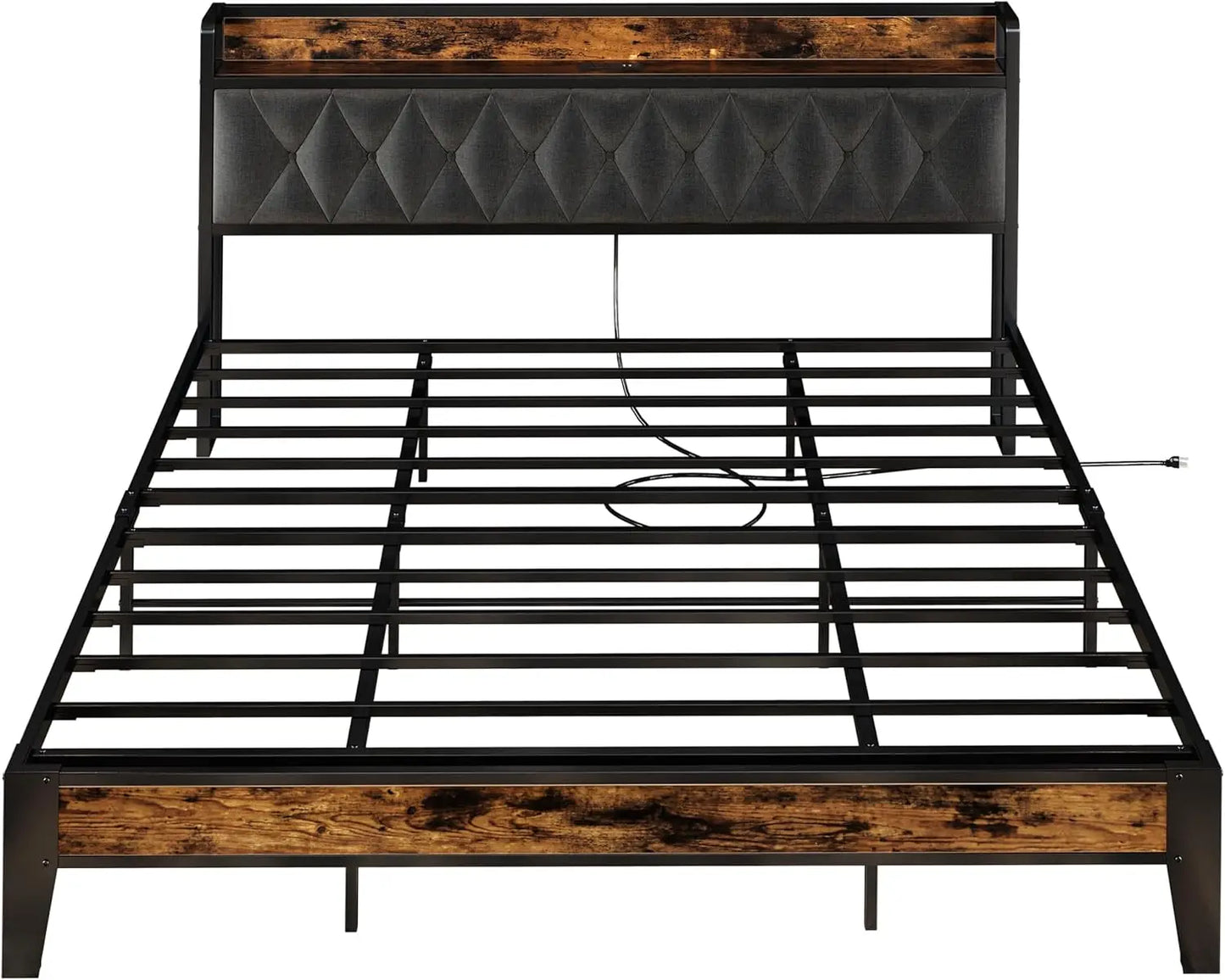 Twin/TwinXL/Full/Queen/King/CaliforniaKing Bed Frames, Storage Headboard