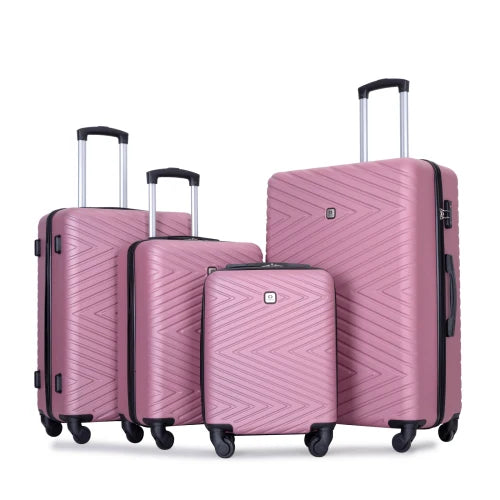 4-Piece ABS Suitcase with Spinner Wheels