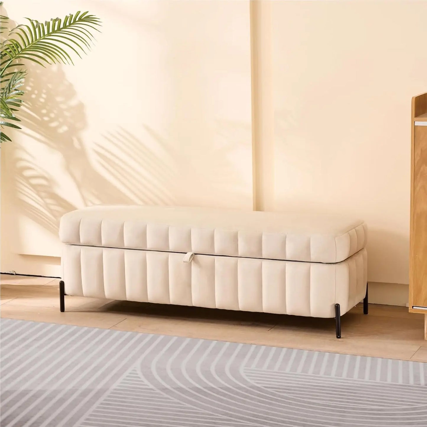 Ottoman with Storage Bench, Upholstered