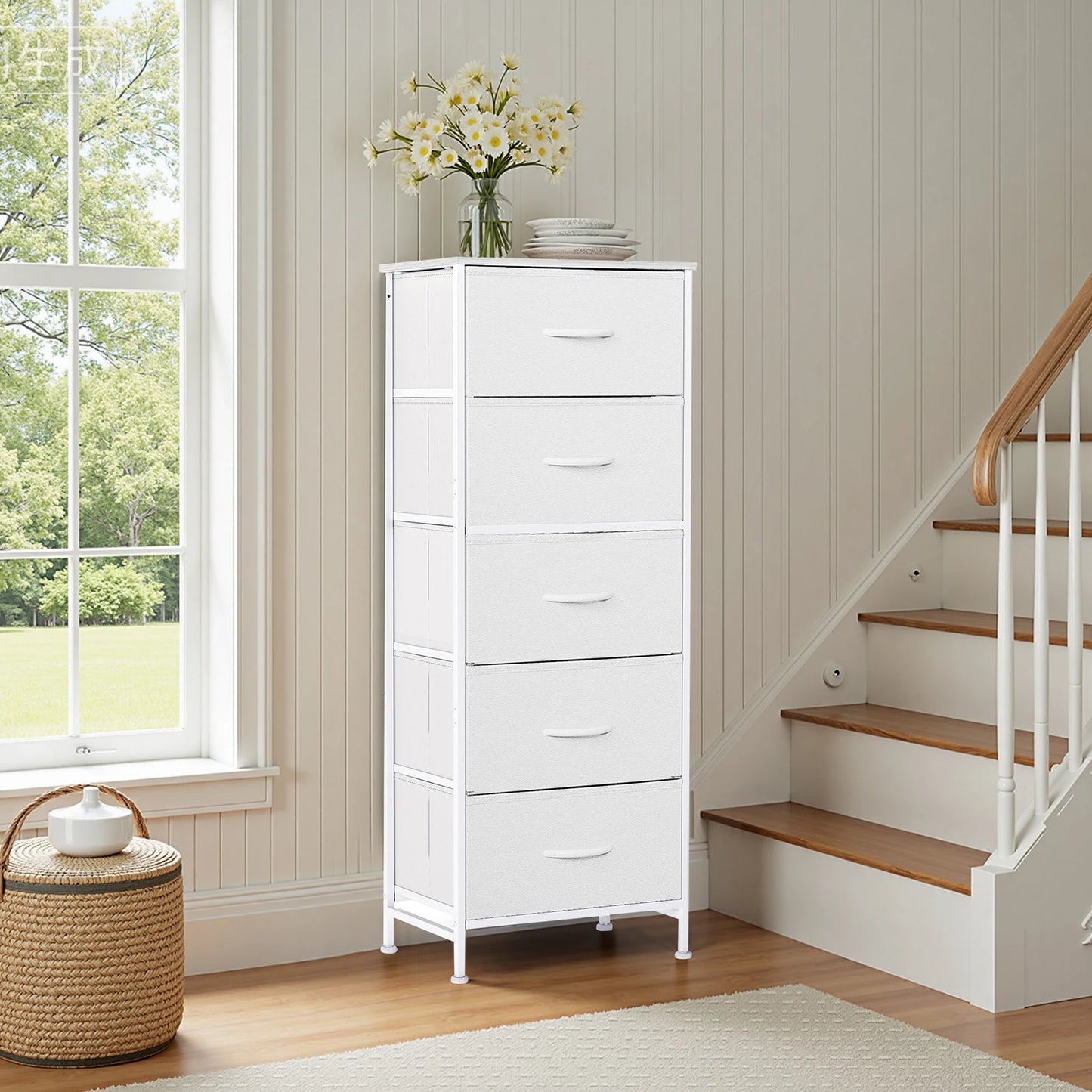 48IN Dresser/Nightstand Wardrobe Steel Frame Closet
