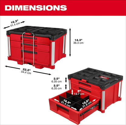 3 Drawer Multi-Deep Toolbox