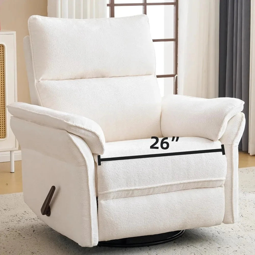 Oversized Chair, 360° Swivel Rocker Recliner